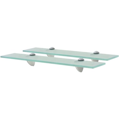 VidaXL Zidne police 2 kom staklene 50 x 20 cm 8 mm Slike