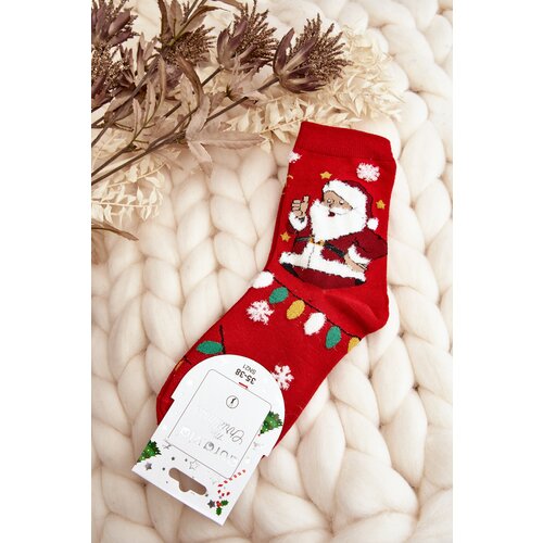 Kesi Women's socks with Santa Claus Red Slike