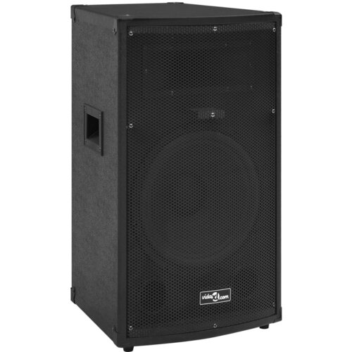 VidaXL Profesionalni pasivni scenski zvučnik 1000 W crni 37x37x64cm Slike