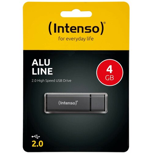 Intenso USB Flash drive 4GB Hi-Speed USB 2.0, ALU Line - USB2.0-4GB/Alu-a Cene