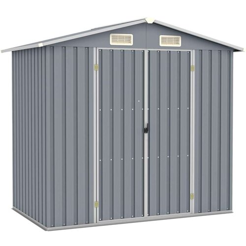 vidaXL vrtna lopa siva 205x129x183 cm pocinkano jeklo Cene
