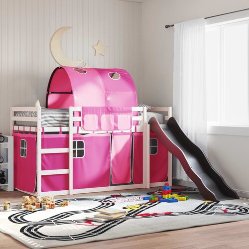 The Living Store pograd s toboganom in zavesami roza 80x200 cm - pograd, (21491722) Cene