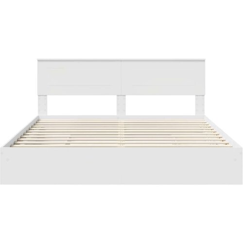  Krevet s od storage Bijelo 180 x 200 cm Konstruirano drvo Slike