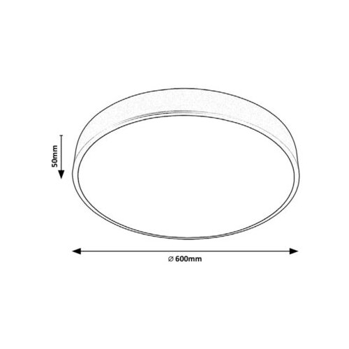 Rabalux tesia, plafonjera, srebrna, led 36W 2600lm 4000K Slike