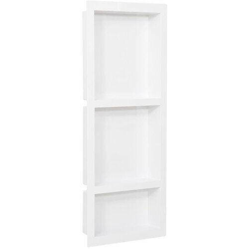 vidaXL Niša za tuš s 3 odjeljka mat bijela 41 x 99 x 9 cm Cijene