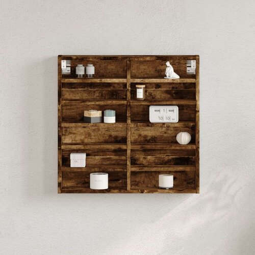  Vitrina boja dimljenog hrasta 60x8 5x58 cm drvena Cijene