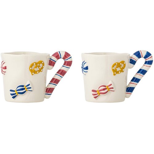 Bloomingville &amp;Scaron;alice u setu 2 kom s božićnim motivom glinene 264 ml Candice &amp;ndash; Slike
