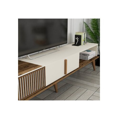 Hanah home milan alt walnut cream polica za tv Slike
