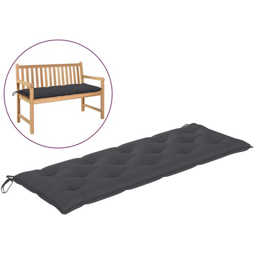 VidaXL Jastuk za vrtnu klupu antracit 150 x 50 x 7 cm od tkanine Slike