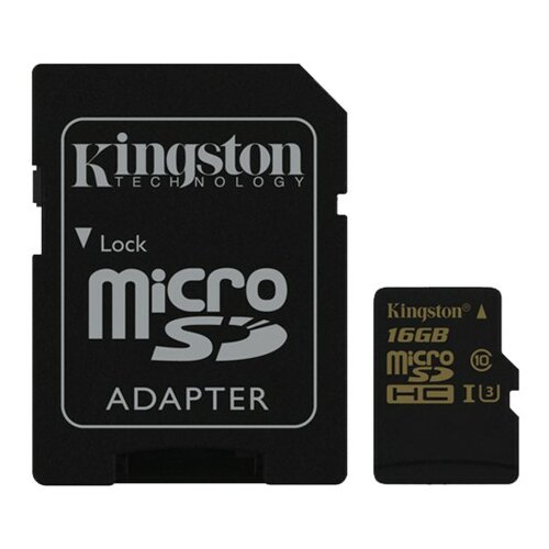 Kingston UHS-I U3 MicroSDHC 16GB Class 3 SDCG/16GBSP Gold memorijska kartica Slike