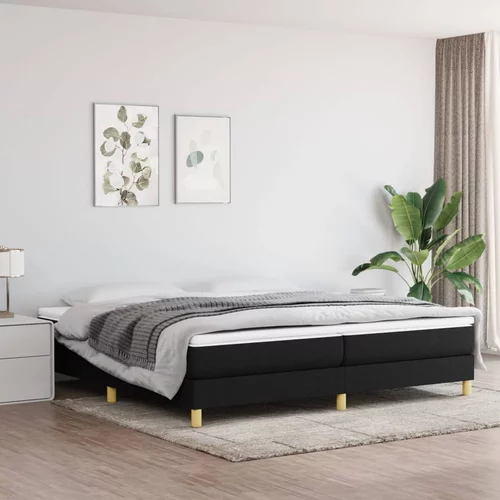 vidaXL Okvir za krevet s oprugama crni 200 x 200 cm od tkanine