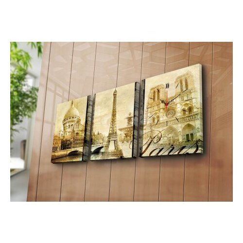 Wallity Zidni sat 3P3040CS-27, 96x40 cm, 3 dijela Slike