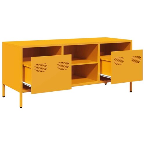 VidaXL TV ormarić boja senfa 101,5x39x43,5 cm čelični Slike