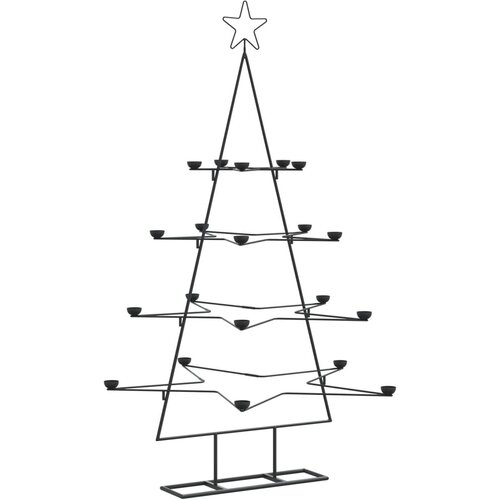  Metalno ukrasno božićno drvce crno 140 cm Slike