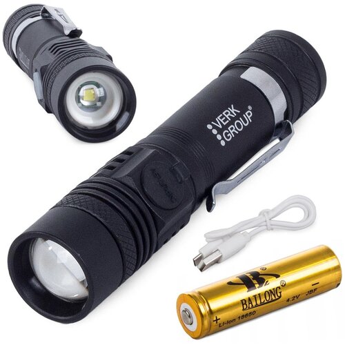  akumulatorska LED CREE zoom ročna svetilka XM-L T6 400m Slike