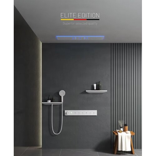 ELITE EDITION Najnovej&amp;scaron;i luksuzni vgradni tu&amp;scaron; set s 6 funkcijami - BCS1045 &amp;mdash; Bru&amp;scaron;eno zlato &amp;mdash; Dva izliva Slike
