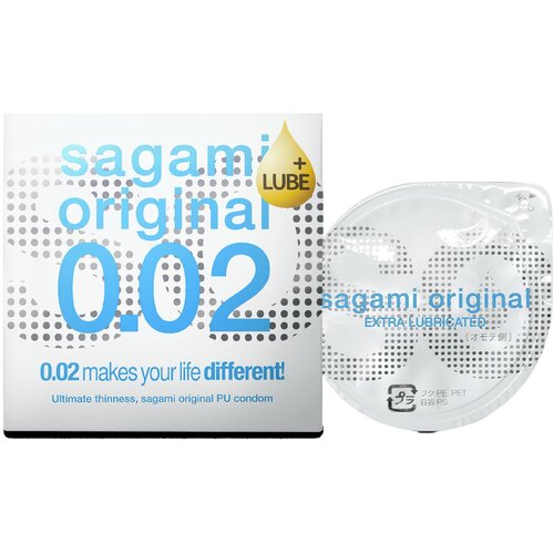 Sagami Original 0.02 - ekstra mazani kondom - 55 mm (1 kos) Cene