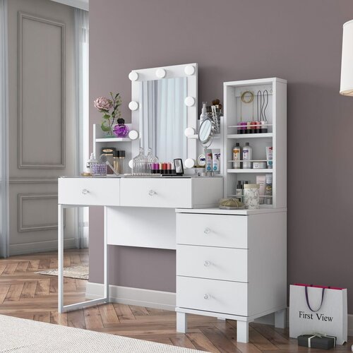 Hanah home toaletni stolić, bijeli Slike