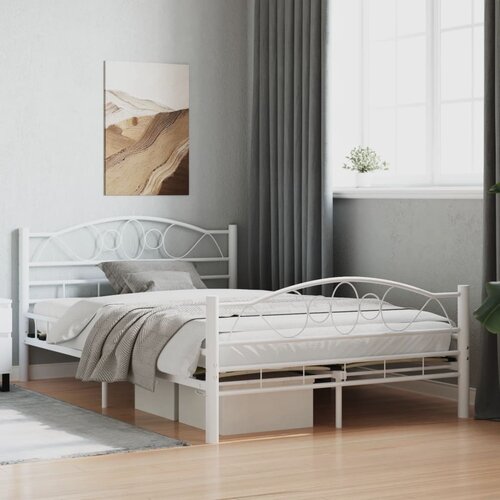 Furnova Posteljni okvir bel kovinski 120x200 cm, (21931718) Slike
