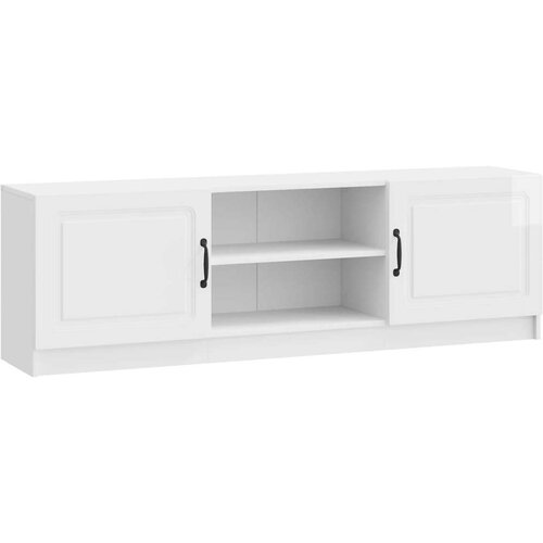 TV omarica Bela visok sijaj 150 x 31 x 47 cm Inženirski les, (5000210639) Cene