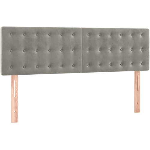 Maison Chic Posteljno vzglavje - Vzglavna omarica 2 kosa svetlo sivo 72x5x78/88 cm žamet, (22078258) Cene