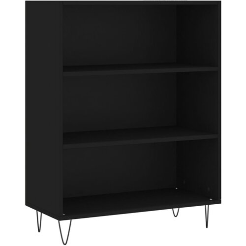 Maison Chic Knjižna omara - Knjižni regal črna 69,5x32,5x90 cm inženirski les, (21726366) Cene