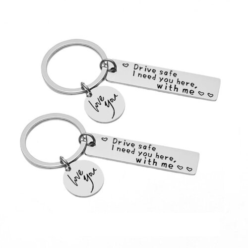 INF Obesek za ključe "Drive safe" nerjaveče jeklo Srebrna 2-pack, (21245851) Cene