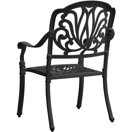 VidaXL 3-dijelni bistro set od lijevanog aluminija crni Slike