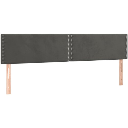 Maison Chic Posteljno vzglavje - Vzglavna omarica 2 kosa temno sivo 80x5x78/88 cm žamet, (22077957) Slike