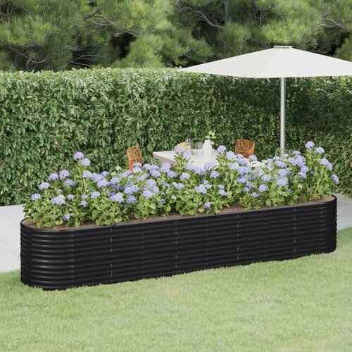 Furnova Visoka greda iz pra&amp;scaron;no premazanega jekla 368x80x68 cm antracit, (21920715) Slike