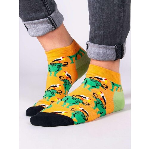Yoclub Unisex's Ankle Funny Cotton Socks Patterns Colours SKS-0086U-B200 Cene