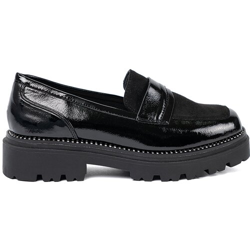 GOODIN Lacquered loafers with studs Slike
