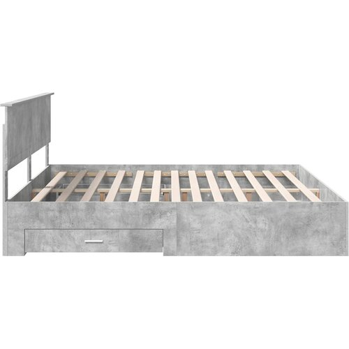  Krevetna konstrukcija s ladicama Betonska siva 200 x 200 cm Slike