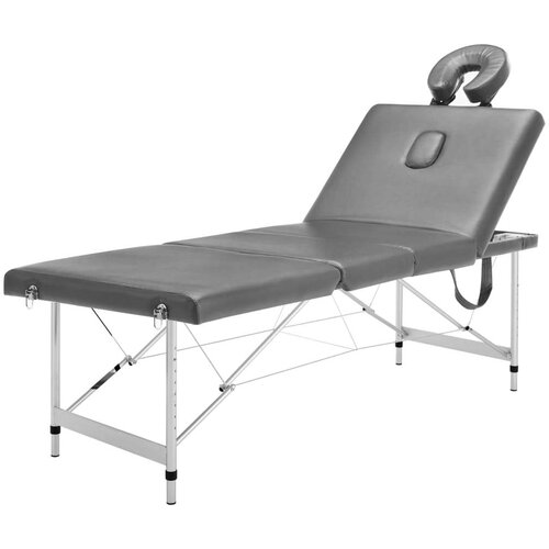 VidaXL Masažna miza s 4 conami aluminijast okvir antracit 186x68 cm Slike