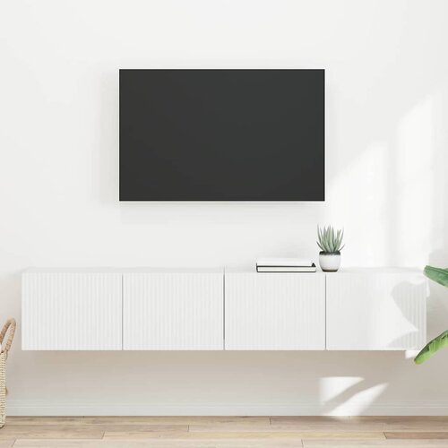 TV zidni ormar Zidne 2 pcs Bijelo 78,5 x 31 x 29,5 cm Cijene