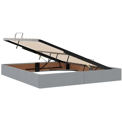  LED krevet za pohranu s madracem Svjetlosiva 180 x 200 cm - Svjetlosiva 180 x 200 cm Dizajn linija Slike