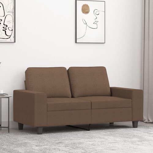 vidaXL kavč dvosed rjav 120 cm blago Cene