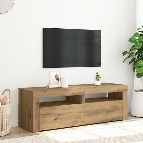 TV ormarić LED boja hrasta 120x35x40 cm konstruirano drvo Cijene