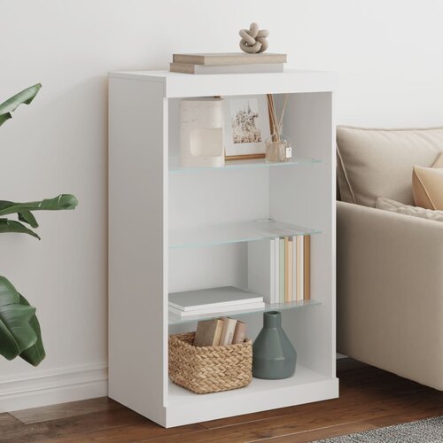  The Living Store Komoda z LED lučkami bela 60,5x37x100 cm - Komoda, (21502158) Cene