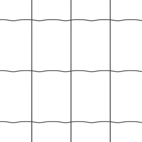 Euro ograda 1,6 x 10 m Željezo prekriveno PVC-om Siva Slike