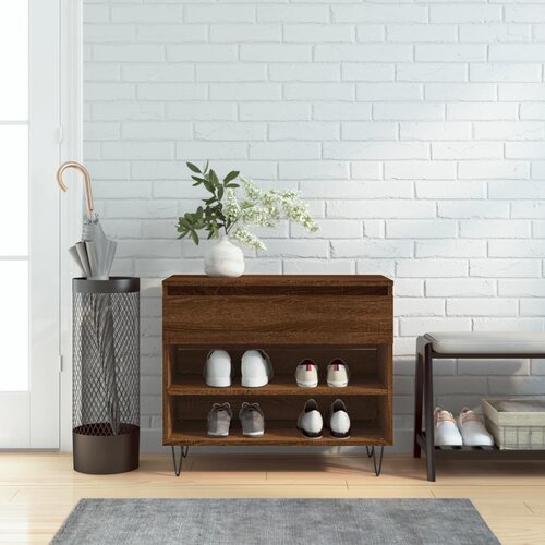 The living store omarica za čevlje rjav hrast 70x36x60 cm inženirski les - omarica za čevlje, (21485658) Cene