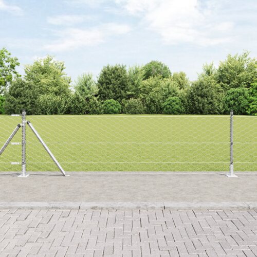 vidaXL hexagon ograja 0.6x50 m cinkana pločevina Cene