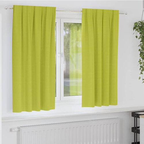  Zavjese za blackout s prstenovima 2 pcs Zelena 175 x 140 cm Slike