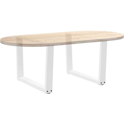  Noge za blagovaonski stol V-oblika 2 kom bijele 70x(42-43 3) cm Slike