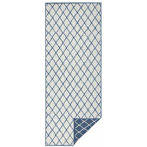 NORTHRUGS plavo-krem vanjski tepih Malaga, 80 x 350 cm