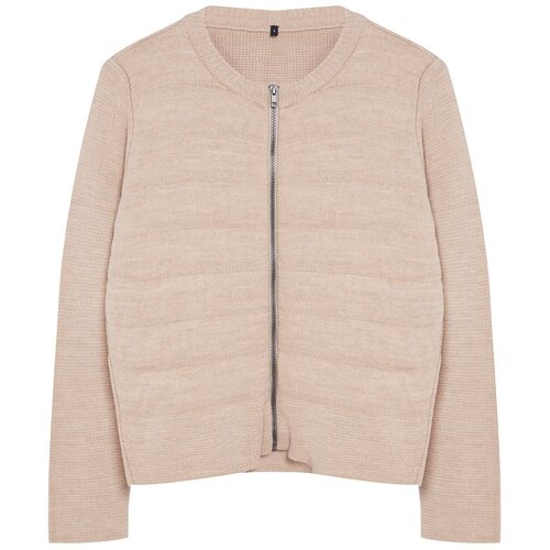 Trendyol beige crew neck coat knitwear cardigan Cene