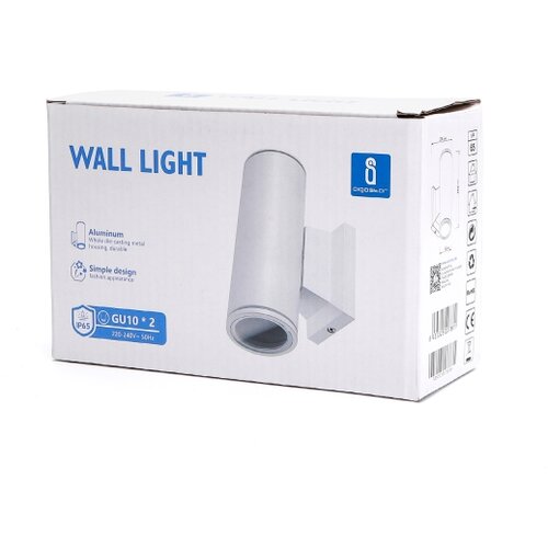 Aigostar Spolja&amp;scaron;nja zidna lampa 2xGU10/230V bela IP65 okrugla Slike