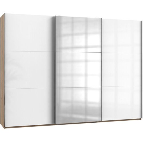 Modern Living Omara Z Drsnimi Vrati Level 36 D, Bela, Barva Hrasta Cene