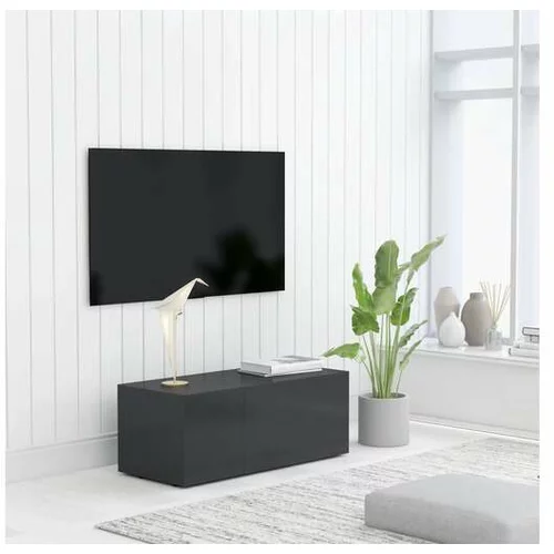  TV omarica siva 80x34x30 cm iverna plošča