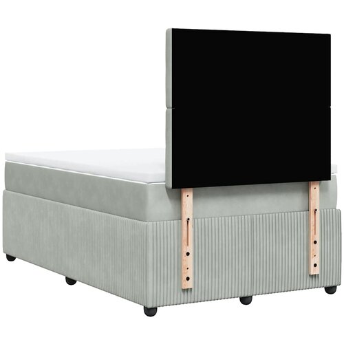 Box spring krevet s madracem svjetlosivi 120x200 cm bar&amp;scaron;unasti Slike